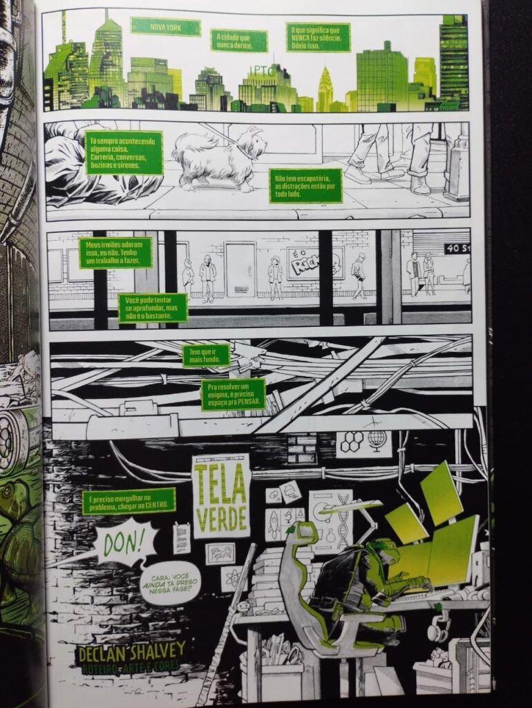 Tartarugas Ninja Preto Branco & Verde Tartarugas Ninja Preto Branco & Verde