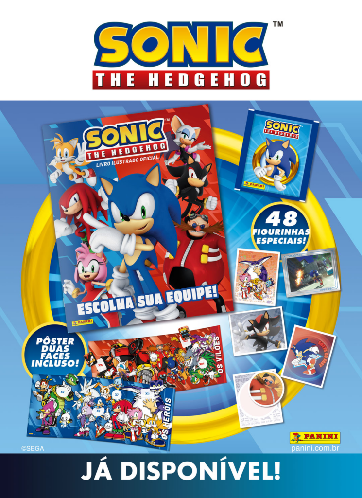 Álbum de figurinhas do Sonic the Hedgehog já está disponível!