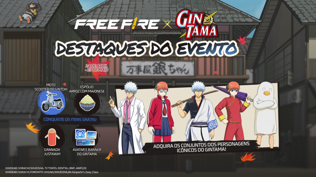 Free Fire e GINTAMA se unem em uma colaboração cheia de ação e humor Free Fire