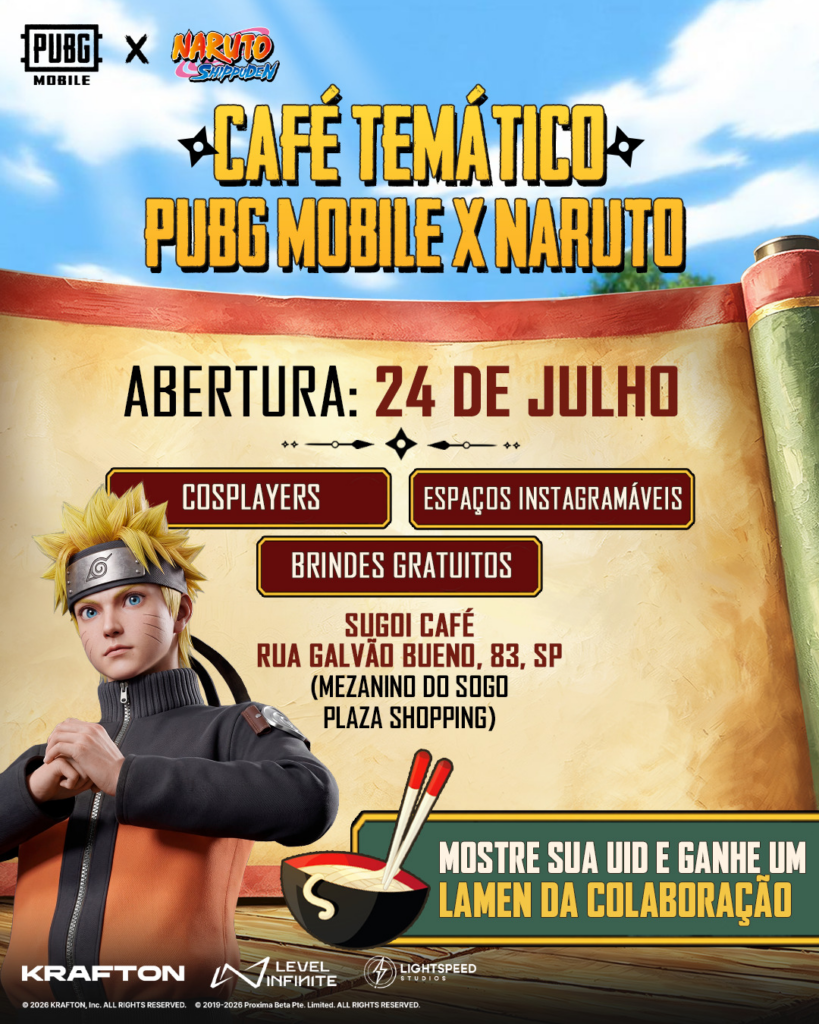 PUBG MOBILE e Naruto levam eventos temáticos a lugares famosos de São Paulo PUBG