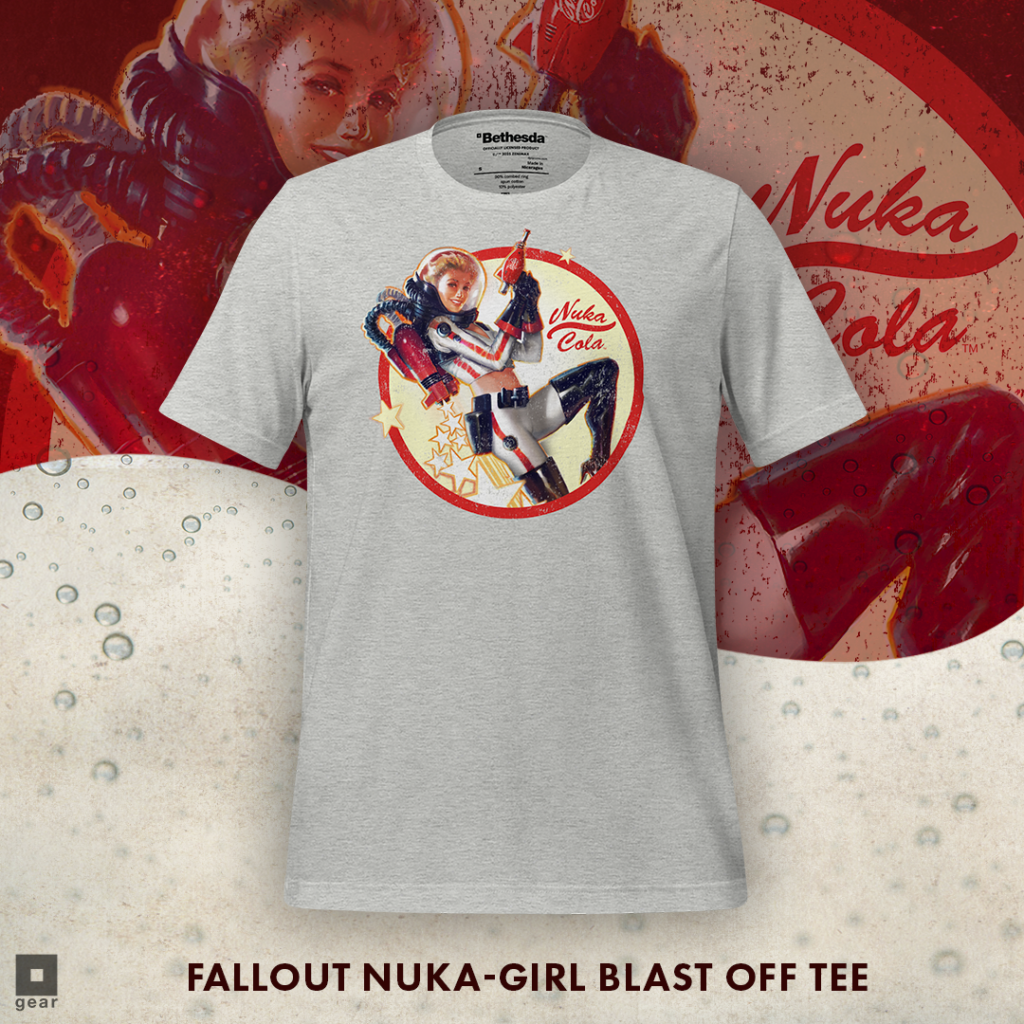 Bethesda celebra 40 anos com coleção especial de roupas e o retorno da icônica estátua da Nuka Girl de Fallout Bethesda