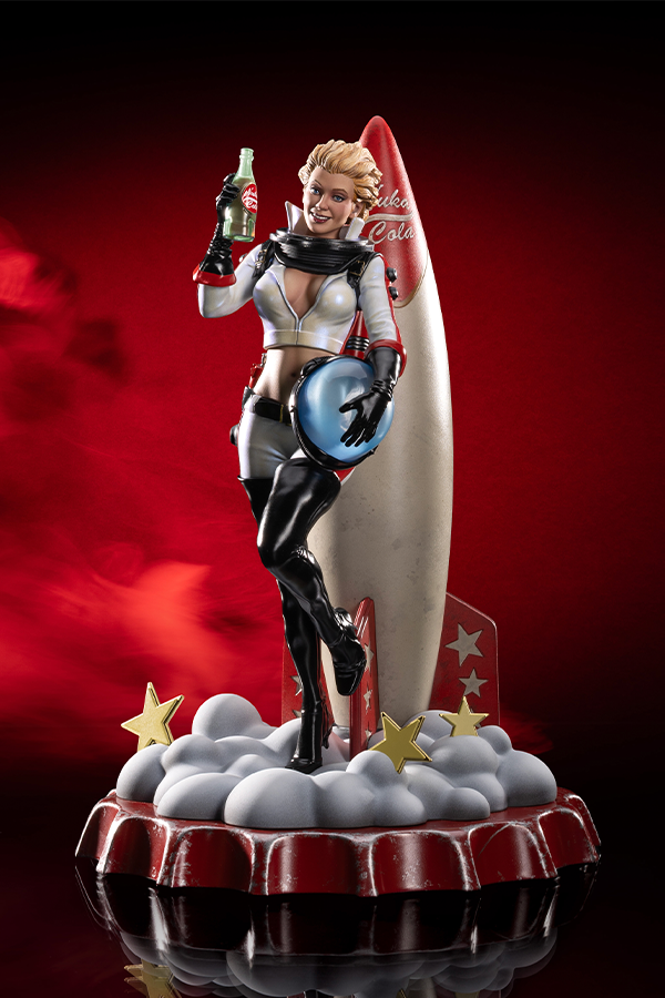 Bethesda celebra 40 anos com coleção especial de roupas e o retorno da icônica estátua da Nuka Girl de Fallout Bethesda