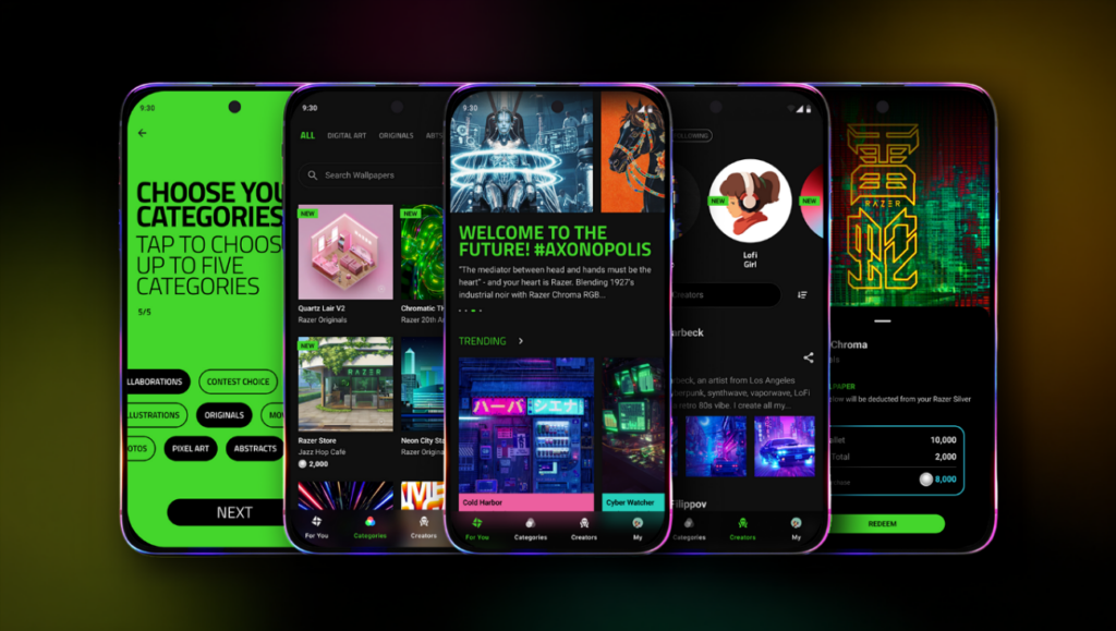 Razer Axon Wallpaper Engine chega aos dispositivos móveis Razer