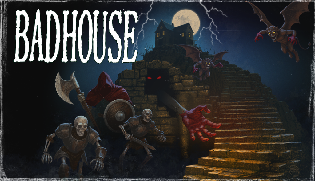 Ouse aventurar-se por um porão em constante mutação, cheio de monstros e perigos, no adventure de batalha automática, Bad House Bad House