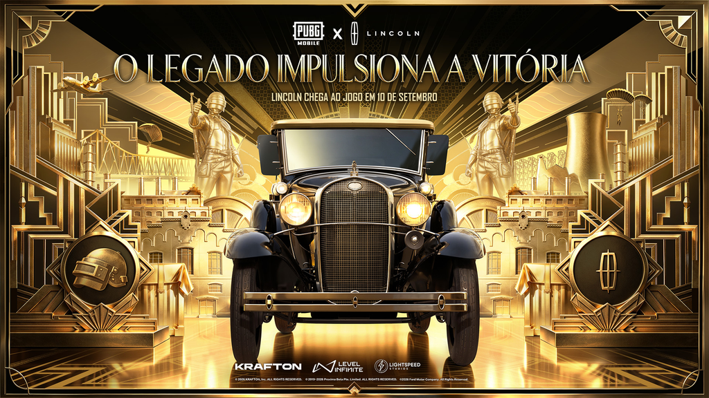 PUBG MOBILE acelera em parceria com os carros de luxo da Lincoln PUBG MOBILE