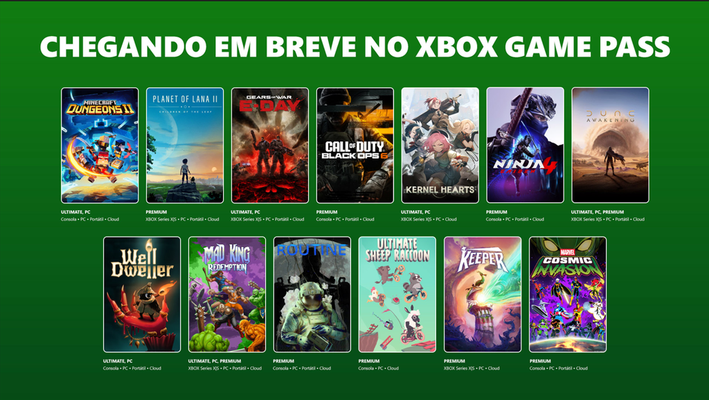 XBOX Game Pass anuncia novidades para o final de setembro e início de outubro XBOX