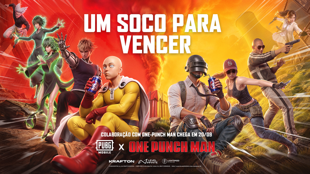 PUBG MOBILE anuncia colaboração poderosa com One-Punch Man PUBG MOBILE