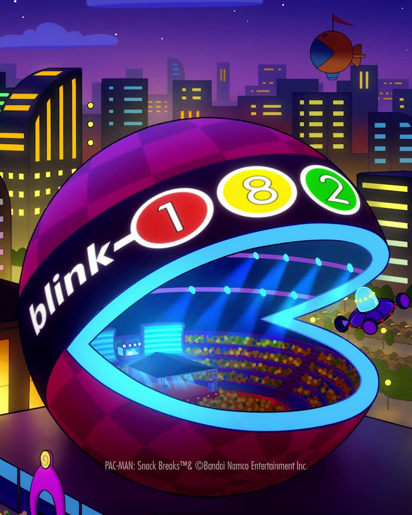 PAC-MAN e blink-182 se unem em novos produtos e conteúdos exclusivos