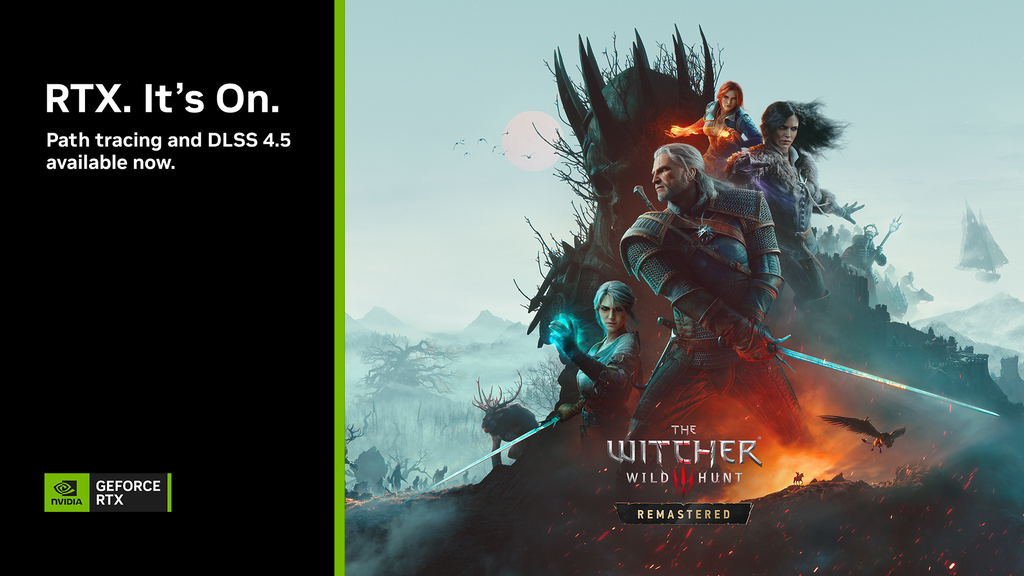 The Witcher 3: Wild Hunt — Remastered chega com Path Tracing e DLSS 4.5 Ray Reconstruction, e mais jogos ganham DLSS 4.5