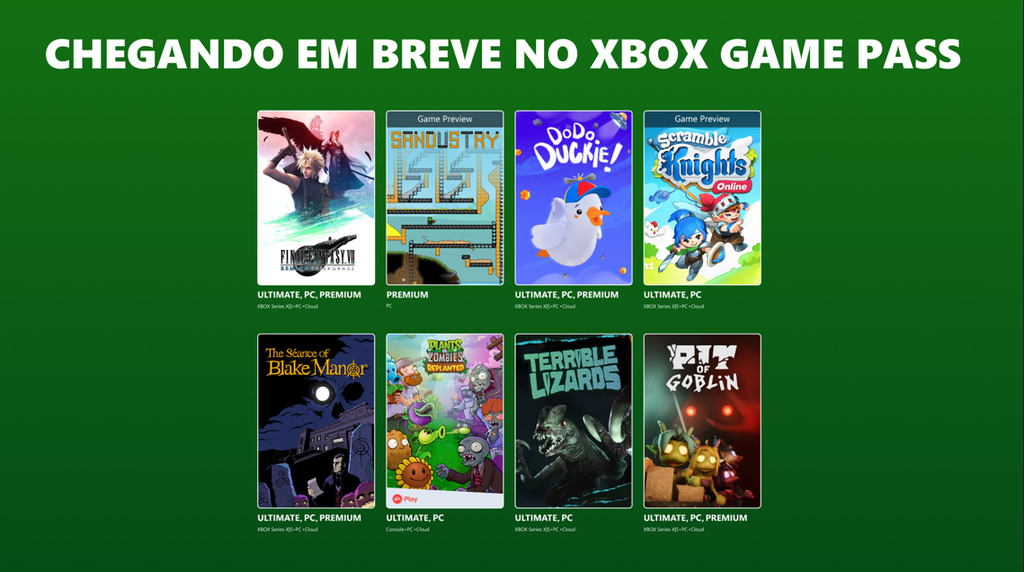Xbox Game Pass recebe Final Fantasy 7 Remake e grandes novidades na segunda metade de Outubro de 2026