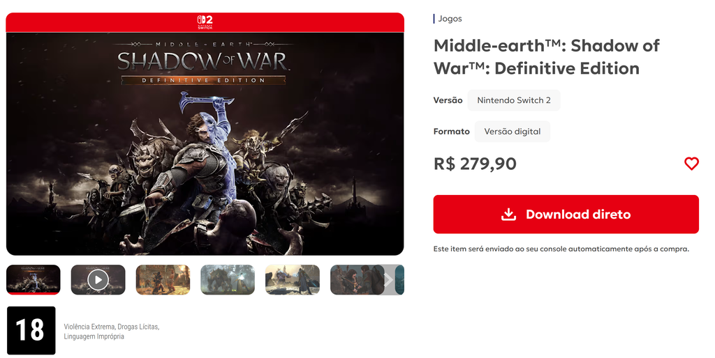 Shadow of War: Definitive Edition | Nintendo Switch 2 Review Shadow of War: Definitive Edition | Nintendo Switch 2 Review