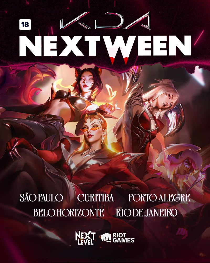Riot Games anuncia festas temáticas de K/DA pelo Brasil para celebrar o lançamento de "FIRESTARTER" Riot Games anuncia festas temáticas de K/DA pelo Brasil para celebrar o lançamento de "FIRESTARTER"