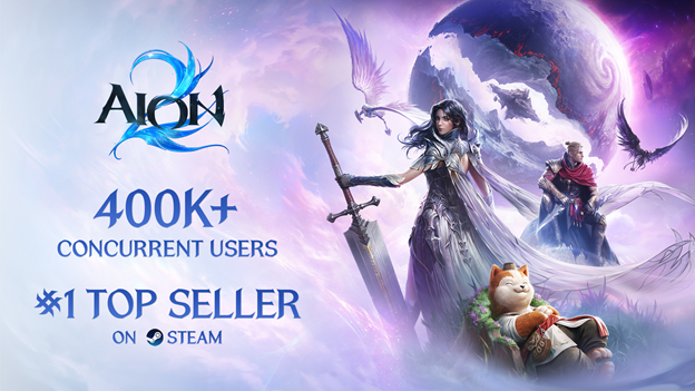 AION 2 decola com mais de 400 mil jogadores simultâneos e lidera três rankings do Steam